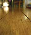 photo of a gap in wood flooring