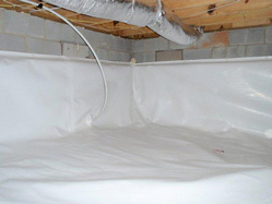 photo of a treated crawl space